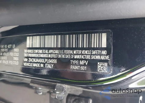 2020 Jeep Renegade Sport Fwd z USA, uszkodzony, nr VIN ZACNJAAB0LPL64956